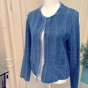 Drew women’s unconstructed denim style jacket Sz S